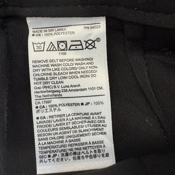 Banana Republic Women's Mid-Rise Stright-Leg Cargo Pants Solid Black Size 4 - Picture 4 of 5